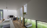 Modern Japanese Architecture Home Gives Inspiring Design Idea: Gorgeous Kawate Residence Home Design Interior In Kitchen Space Used Wooden Flooring And Glass Sliding Wall Design Ideas